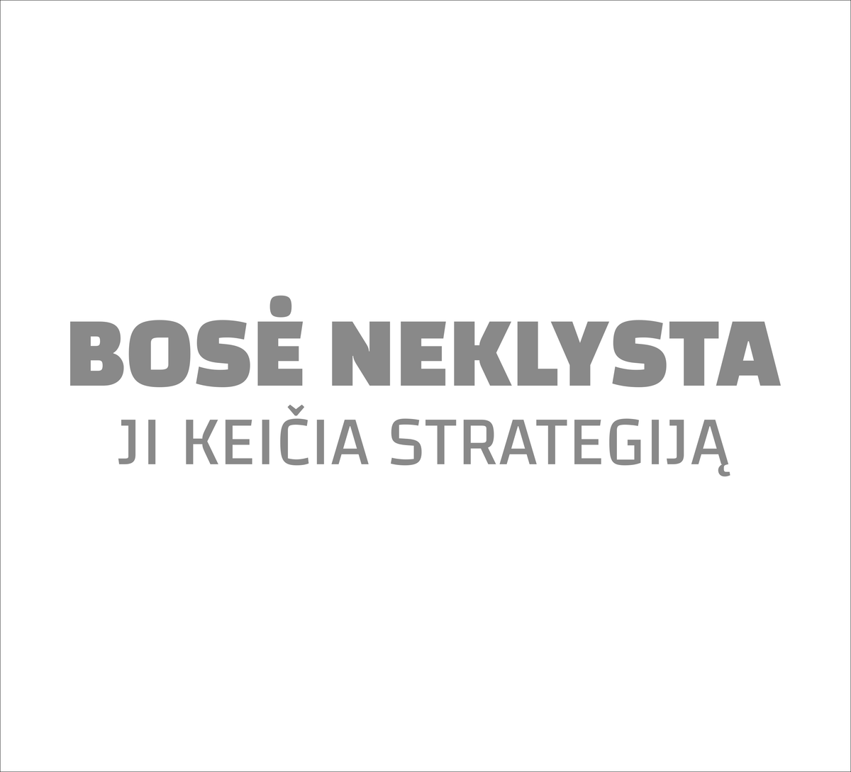 Raudonas UNISEX džemperis be kapišono su užrašu "Bosė neklysta, ji keičia strategiją."