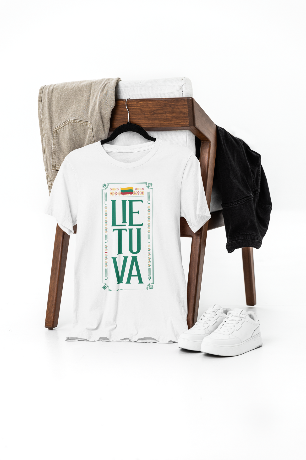 Balti unisex marškinėliai "Lie-Tu-Va"