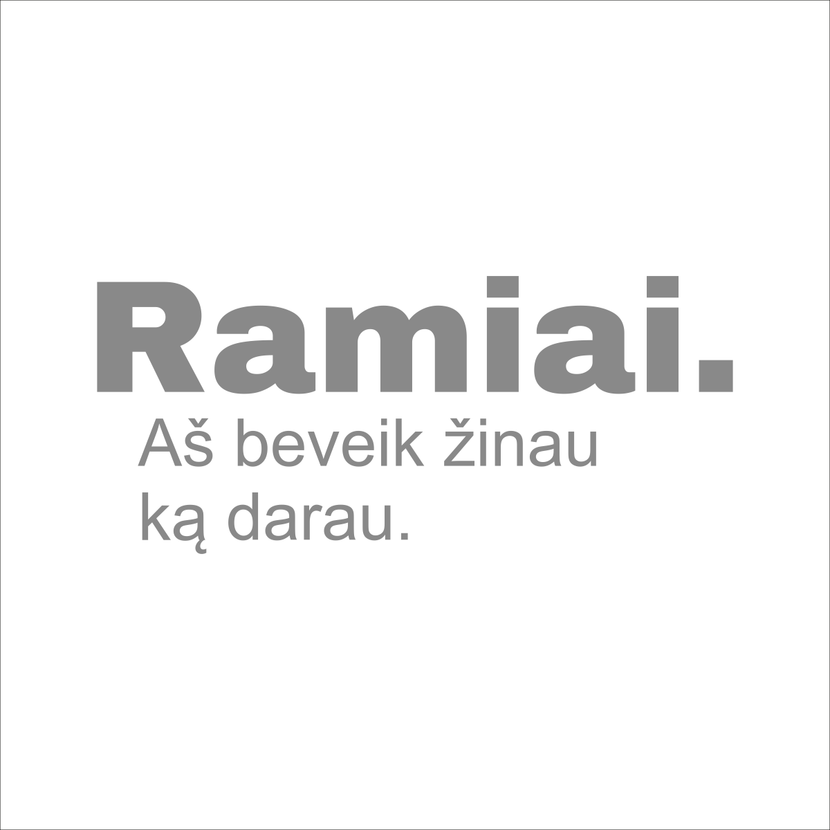 Tamsiai mėlyna (Fench navy) unisex marškinėliai "Ramiai. Aš beveik žinau ką darau"
