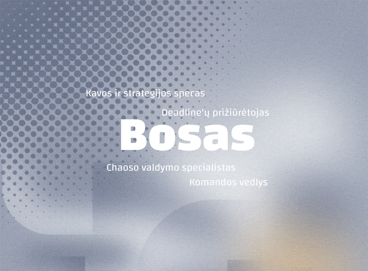 Šviesus kompiuterio pelės kilimėlis "Bosas su aprašymu."