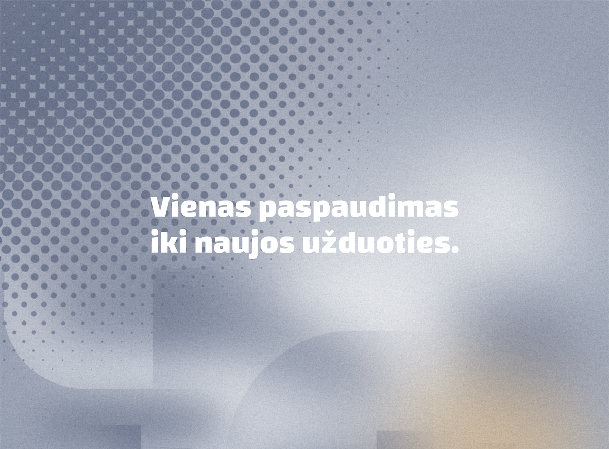 Šviesus kompiuterio pelės kilimėlis "Vienas paspaudimas iki naujos pradžios."