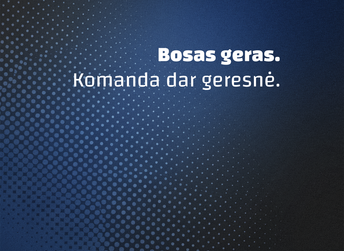 Tamsus kompiuterio pelės kilimėlis "Bosas geras. Komanda dar geresnė."