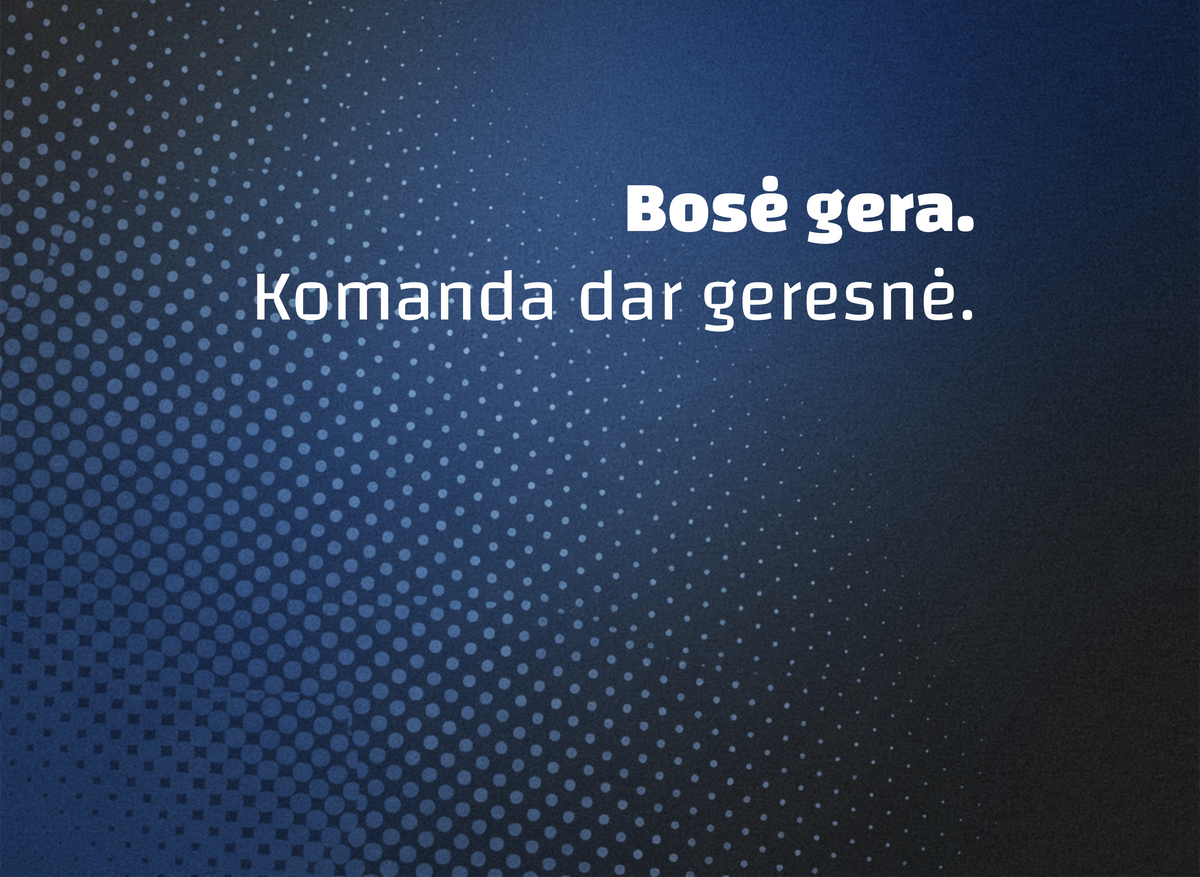 Tamsus kompiuterio pelės kilimėlis "Bosė gera. Komanda dar geresnė."